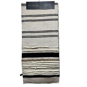 Max studio Table Runner Neutral Nautical striped home decor